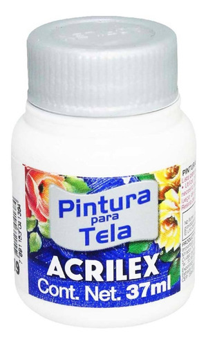 Pintura Para Tela Mate Acrilex 37ml Blanco Mate - Mosca