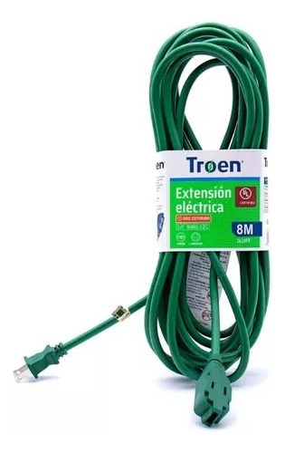 Extension Electrica Troen 16awg 8 Mts Largo