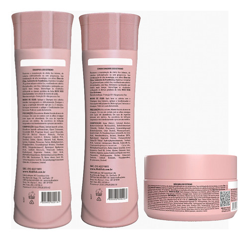 Shampoo Nick Vick Alta Perfomance Kit Nick Vick Liso Extremo Shampoo Condicionador E Máscara en pote de 700mL