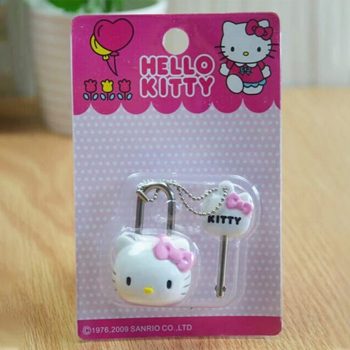 Candado Hello Kitty Con Llave Sanrio Kuromi Cinnamoroll Blanco