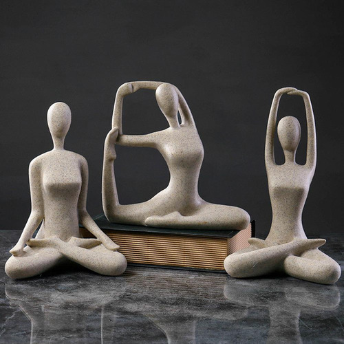 Estatua Moderna De Figura De Yoga Nórdico