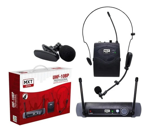 Microfone Sem Fio Mxt Uhf-10bp Headset/lapela Headset/lapela