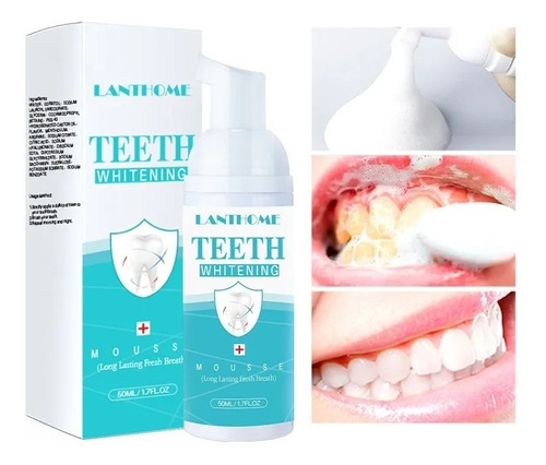 Cuidado Bucal Lanthome Whitening Teeth Mousse Pasta De Dient