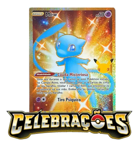 Carta Pokemon Lendarios Celebi V E Mew V +50 Cartas Original