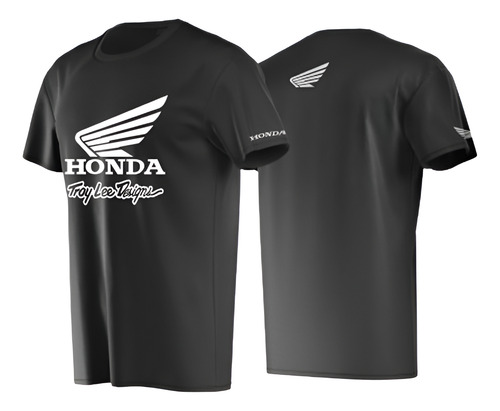Camiseta Honda Racing Troy Lee Algodon Premium Clasico M Negro