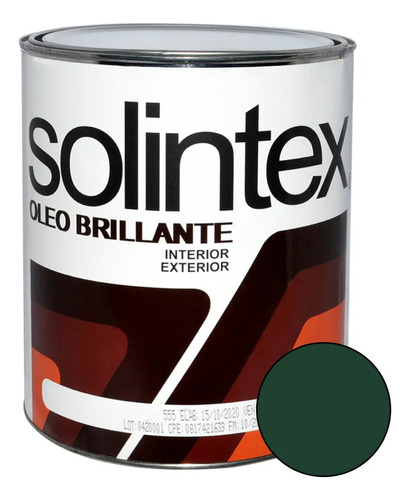 Pintura Oleo Brillante 500 Verde 540 Galon Solintex