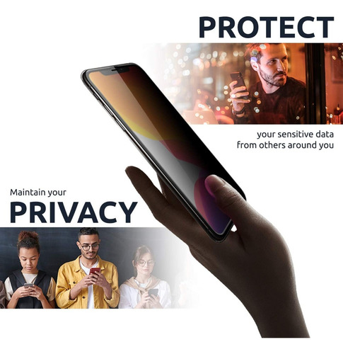 Vidrio Protector Pantalla Antiespia Para iPhone 11 Pro Y Max