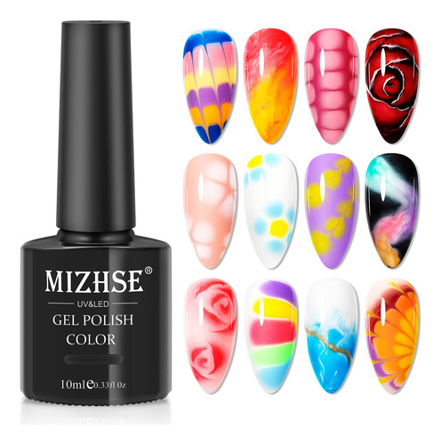 Mizhse Esmalte De Uñas En Gel Para Uñas Uv Led Clear Blos.