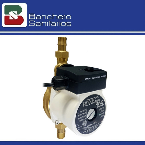 Imagen 2 de 10 de Bomba Presurizador Mini Rowa 9 + Base/soporte Antivib.