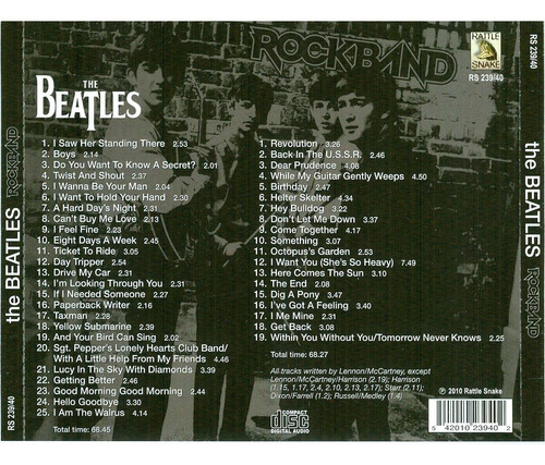 The Beatles Rockband 2cd 45 Songs Remezcladas Masters Stock