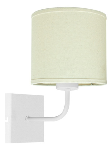 Lampara Aplique Velador Curvo Led Pared Dormitorio Pantalla Estructura Blanco natural