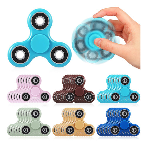 Fidget Spinner 36 Piezas Toy Bulk 6 Colores Color