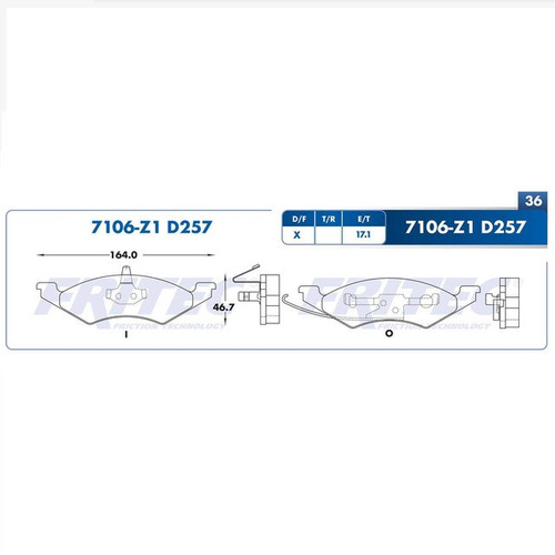 Balatas Delantero Ford Topaz 1989 2.3l Fritec Semimetalicas