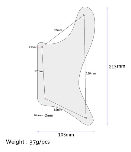 Guitarra Pickguard Para La Cabronita Caster Partes Negro