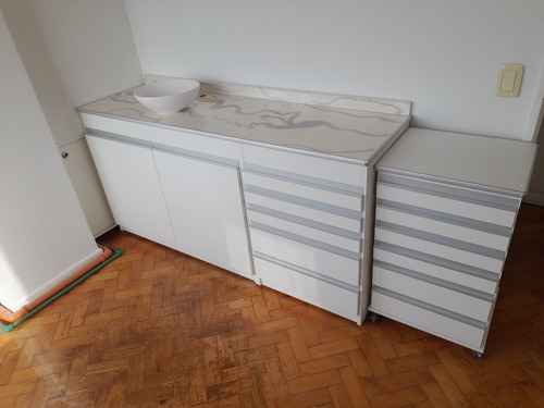 Mueble Odontologia Estetica Revestida En Pvc Simil Marmol
