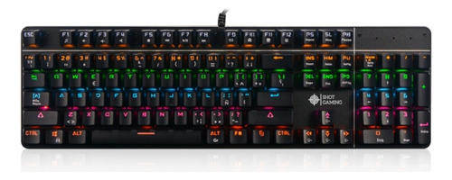 Teclado Gamer Mecanico Shot Pro900 Full Size Rgb Switch Blue