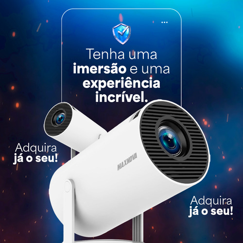Projetor Android Portatil 4k Wifi Android Cinema Smart 127/220V