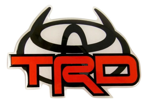 Emblema Adesivo Resinado Toyota Trd Vermelho Rs02 Fgc