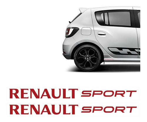 Adesivos Renault Sport Sandero Logan Duster Lateral Vermelho