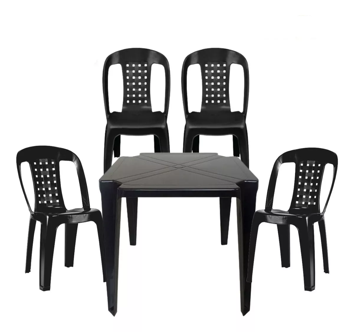 Segunda imagem para pesquisa de conjunto de mesa com 4 cadeiras plastico