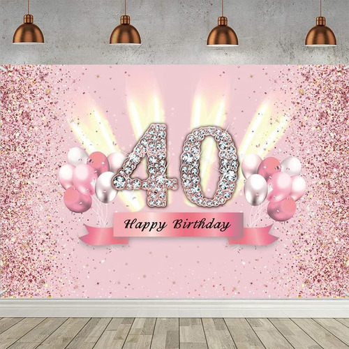 Decoraciones De Cumpleaños Número 40 Para Mujer, Cartel De F