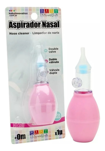 Aspirador Nasal Doble Valvula Para Bebes Baby Innovation Color Rosa