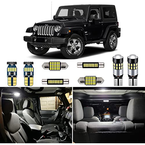 Kit De Luz Interior Led Canbus De 7 Piezas Jeep Wrangle...