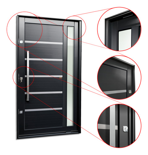 Porta Pivotante Miraggio C/pux.esq.elite Prt 240x130 Brimak