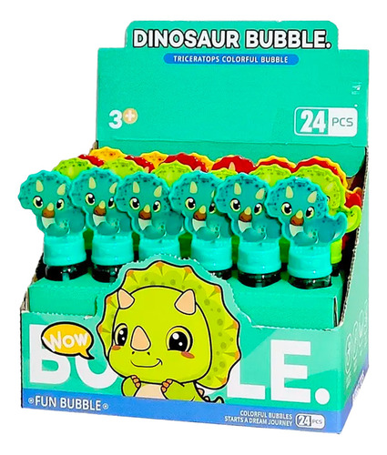 Burbujas Burbujeros Dinosaurio Para Niños 100 Ml 24 Piezas Color Mixto Al Azar