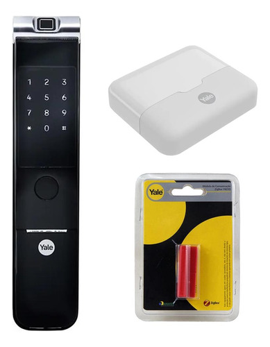 Combo Yale - Fechadura Digital Ymf 40a Rl Com Hub E Zigbee