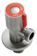 Llave  Arresto  1/2 X 1/2 De Acero Inoxidable Con Roseta 