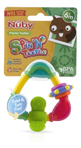 Nuby Spin N Dientes Teether, Los Colores Pueden Variar