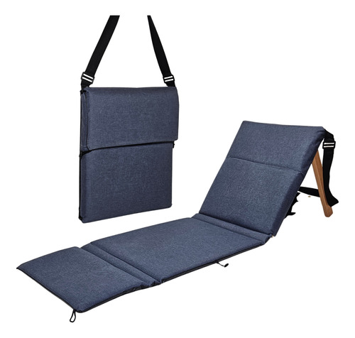 Reposera Bolso Plegable Portatil Madera L - Muebles Plegarte