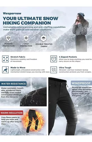 Pantalon Termico Impermeable Softshell Con Micropolar Mujer