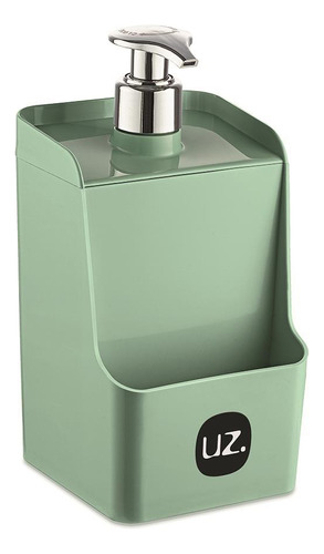 Porta Detergente Dispenser Slim Com Suporte Para Esponja Uz Cor Verde