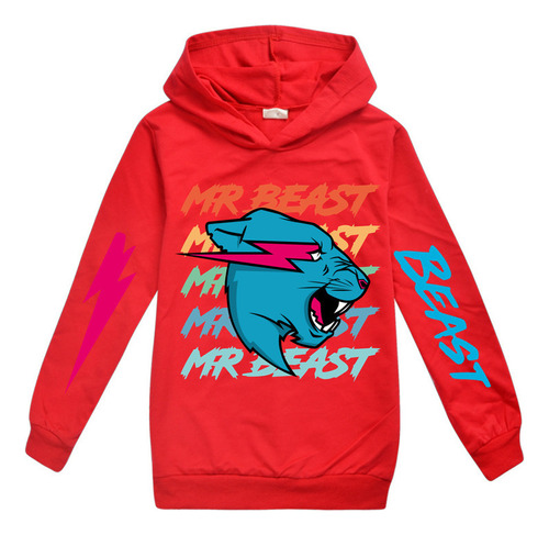 Mrbeast Sudadera Con Capucha Infantil Estampada