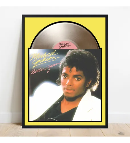 comprar Cuadro Deco Michael Jackson Billie Jean Con Disco De Oro
