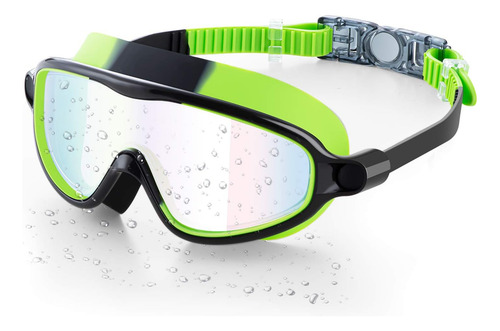 Gafas De Natacion Portzon Wide View, Unisex Para Ninos An...