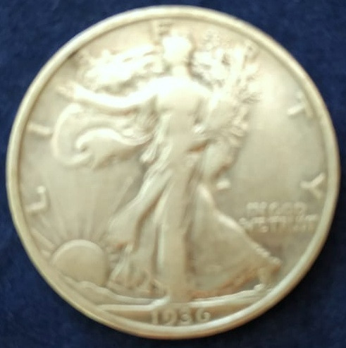 Moneda Usa 1936 Liberty Moneda De Plata 50c