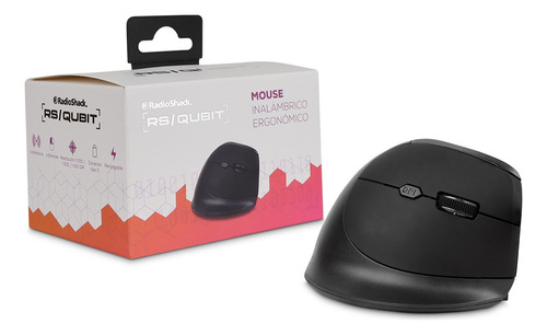 Mouse Inalámbrico Ergonómico Radioshack 6 Botones Negro
