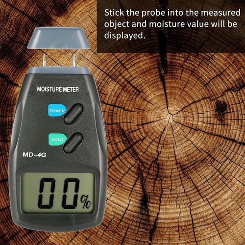 Md-4g Medidor Digital De Humedad Para Madera Papel Bambu Lcd