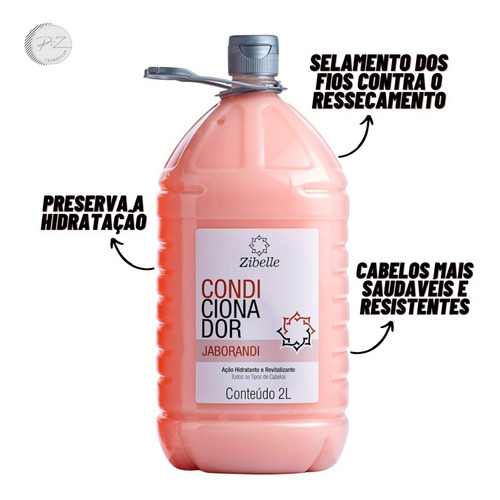 Kit Shampoo + Condi Jaborandi Suavidade E Brilho 2l Zibelle