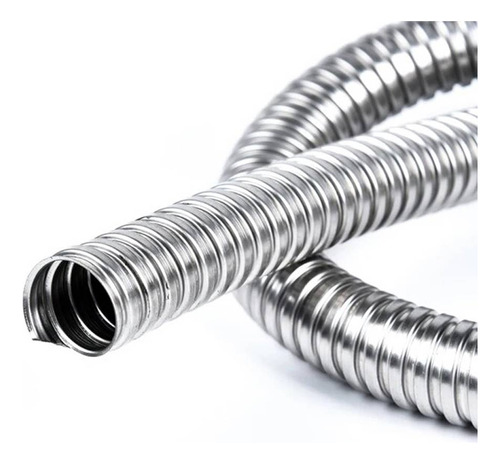 Rollo 10m Tubo Metalico Flexible Corrugado 1/2 PuLG Argos