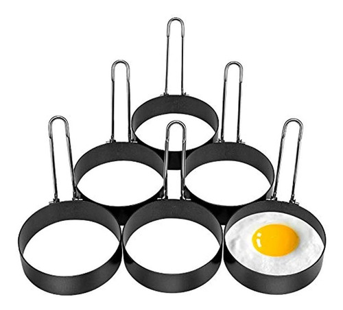 Paquete De 6 Anillos Para Huevos, Anillos Redondos De Acero 