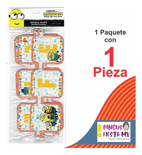 Letrero Móvil Minions Cumpleaños Granmark - Pingusm1 -