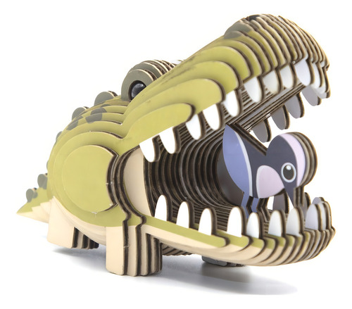 Rompecabezas 3d Animales De Cartón Eugy Dodoland Cocodrilo