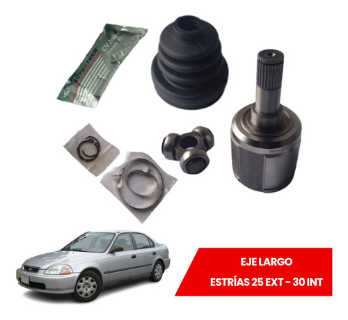 Copa Caja Con Triceta Honda Civic Eje Largo 1996-2000 25x30