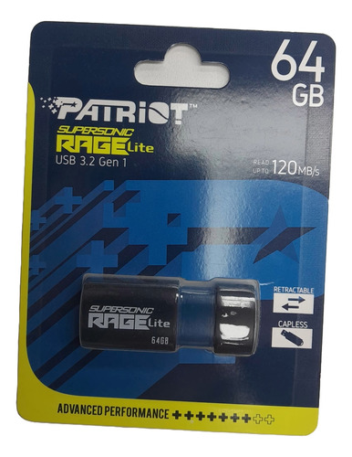 Patriot Ss Rage Lite 64gb High Performance Usb 3.2 Gen 1