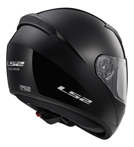 Imagen 2 de 7 de Casco Moto Integral Ls2 352 Rookie Negro Brillo
