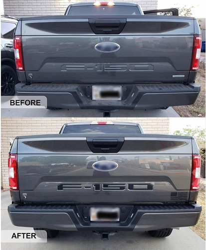 Emblema Portón Portalon Ford F-150 2018-2020 Negro Brillante